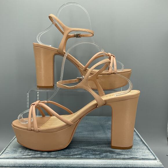 NEW Schutz Women’s Kelsie Platform Sandals Beige Size 9.5B - Picture 2 of 11